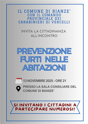 Prevenzione furti nelle abitazioni
